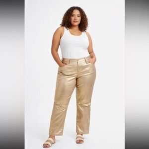 GAP Shiny Gold High Rise Pants